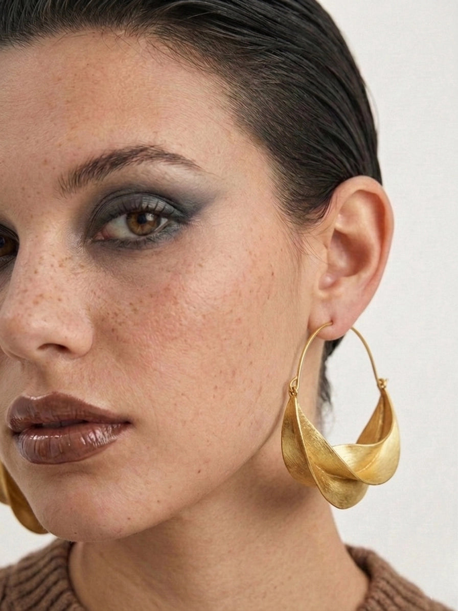 Twisted Feather Hoops