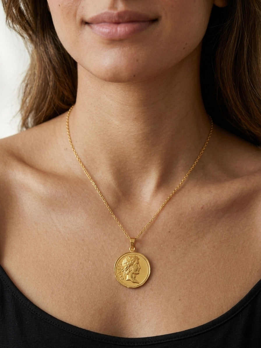 Sculpted in Gold Pendant