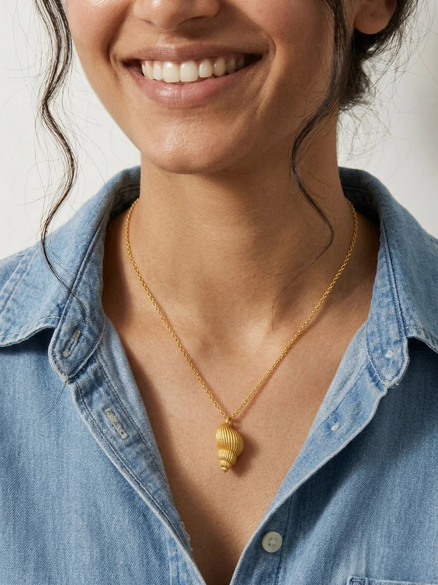 Golden Shell Pendant