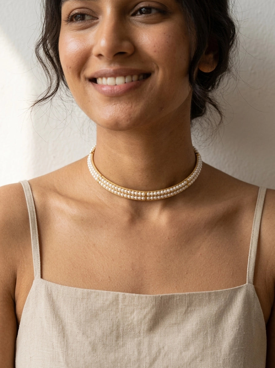Symphony of Pearls Choker