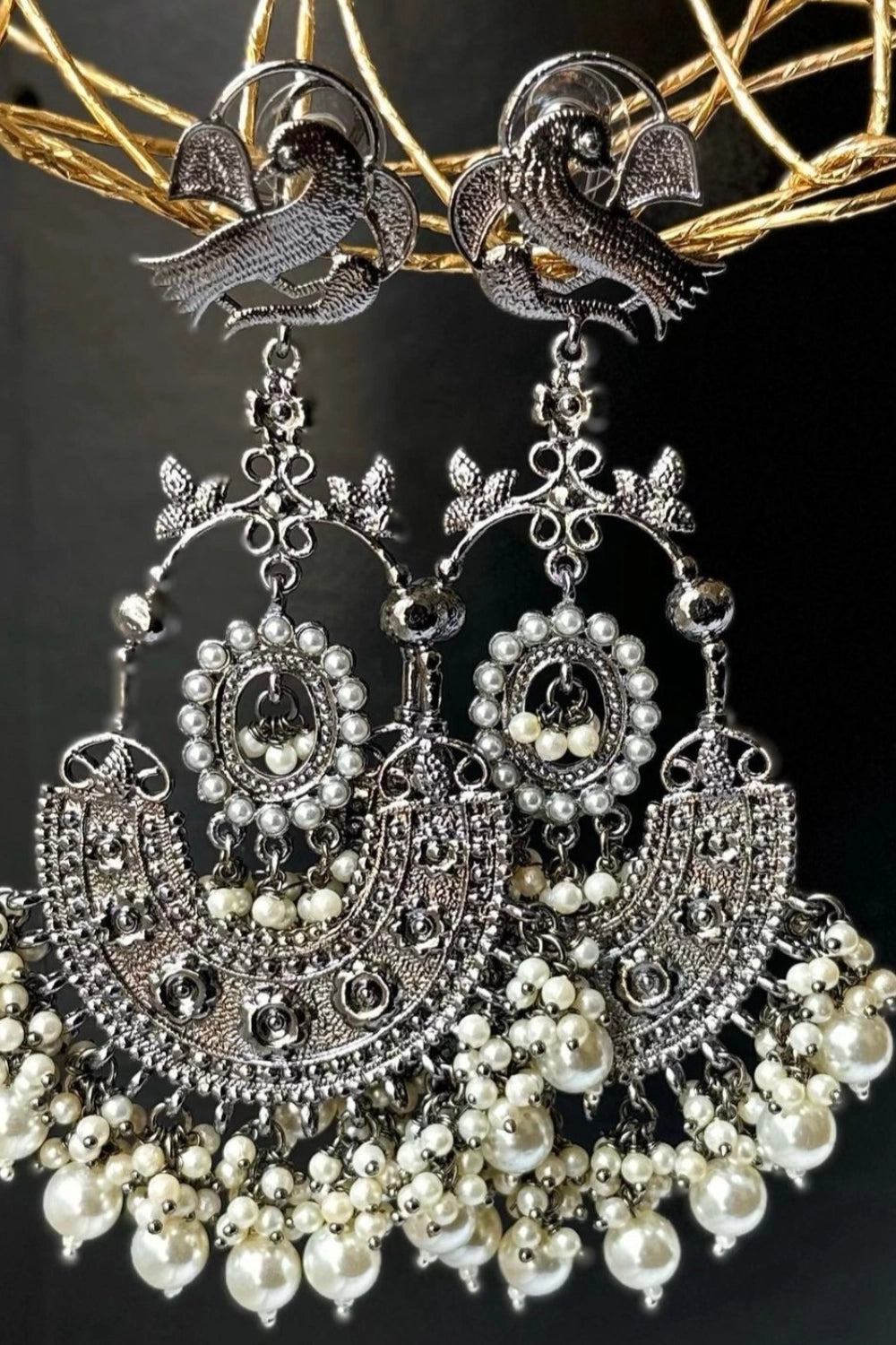 Oxidised Earrings - Sultana