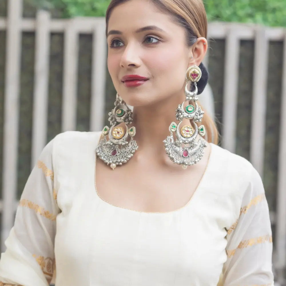 
                      
                        Oxidised Long Earrings
                      
                    