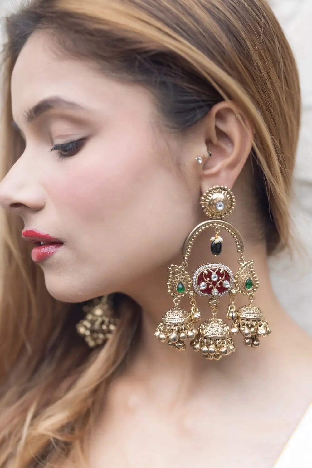 Antique Golden Jhumkas