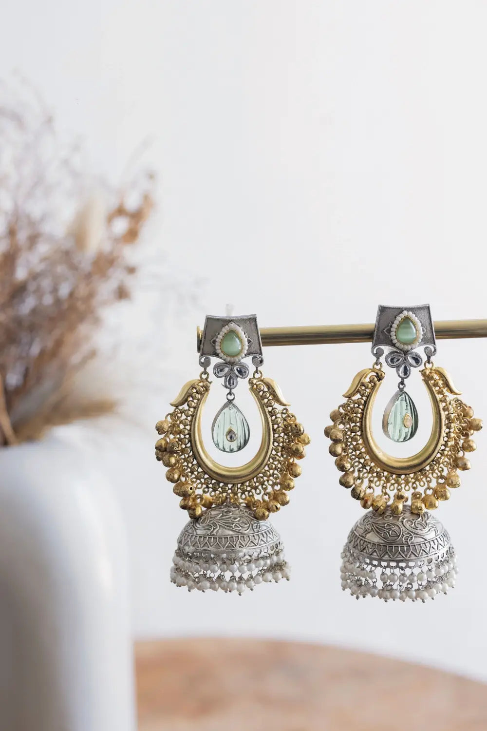 Antique Oxidised Jhumkas