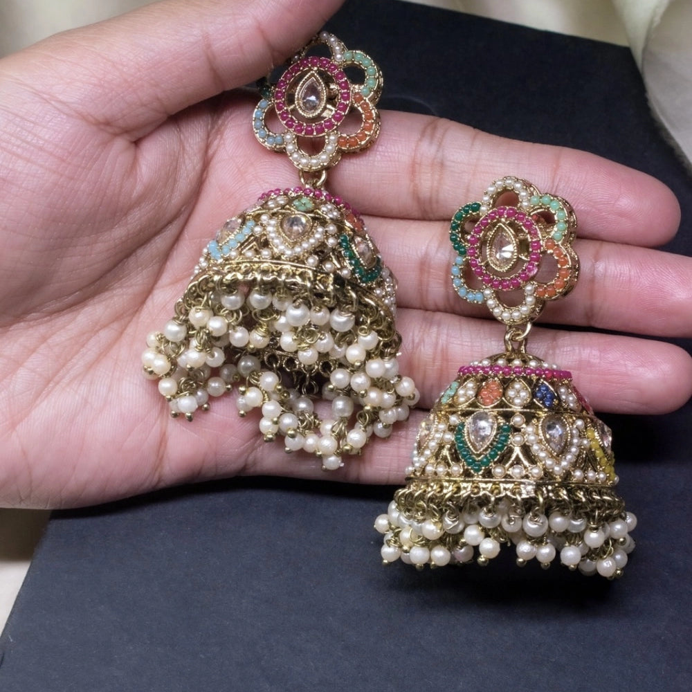 
                      
                        Multicolour Jadau Jhumkas - Sultana
                      
                    