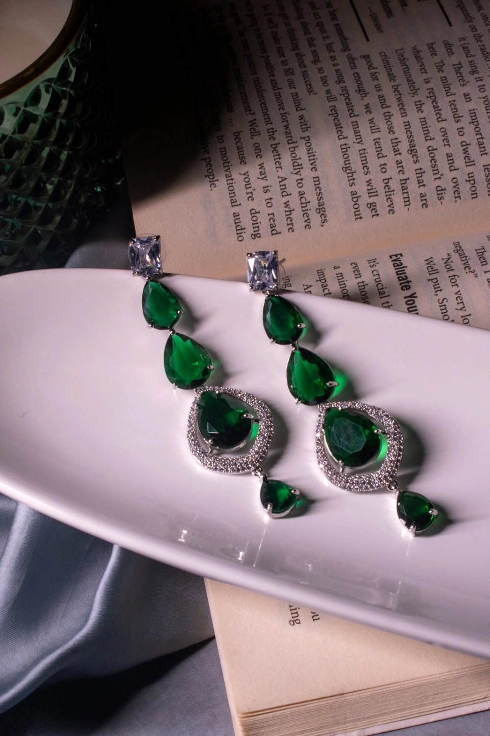 Emerald Green Swarovski Dangler