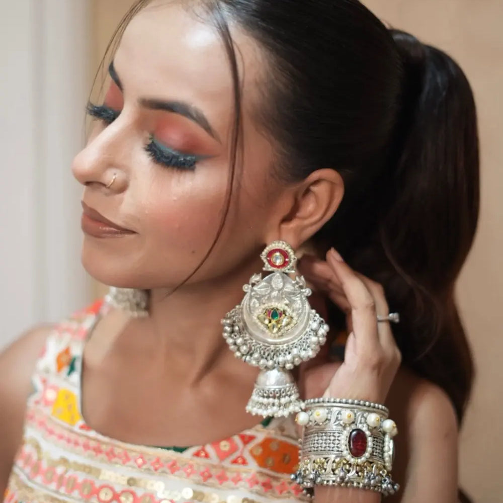 
                      
                        Oxidised Statement Jhumkas
                      
                    