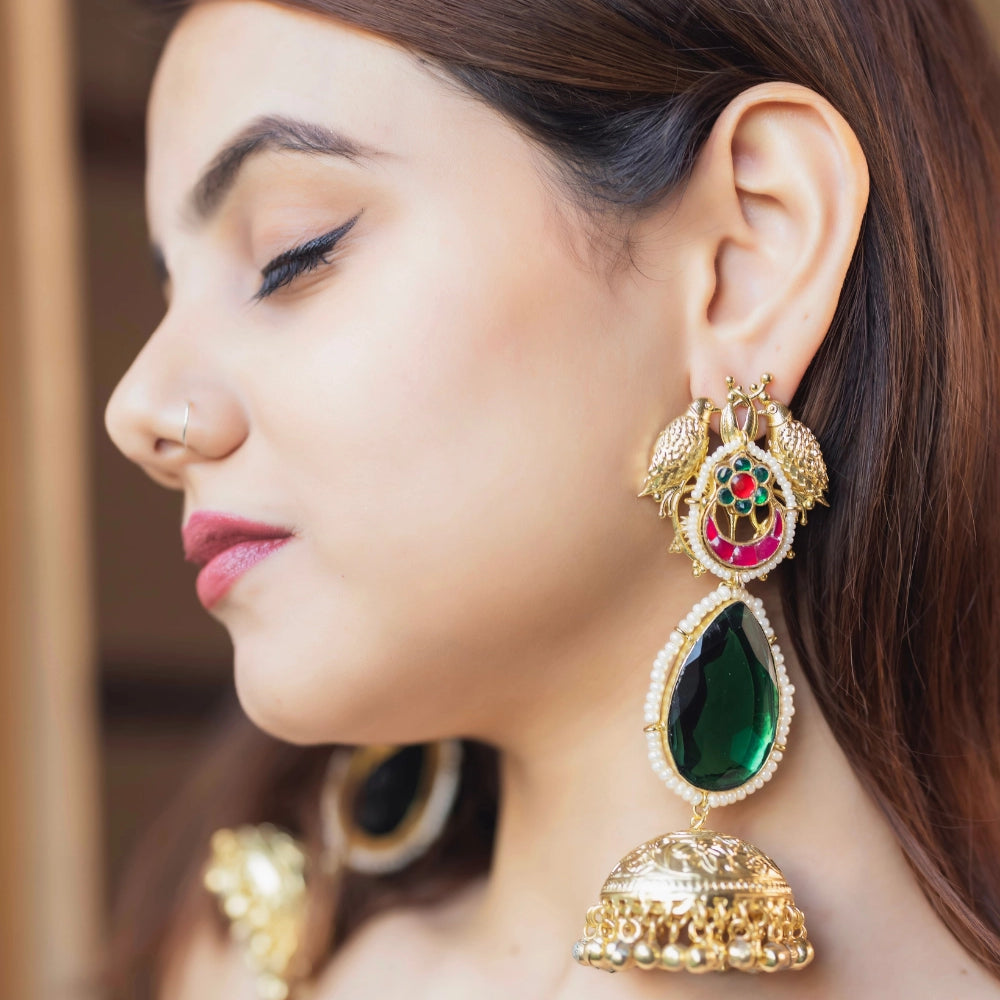 
                      
                        Antique Golden Jhumkas
                      
                    