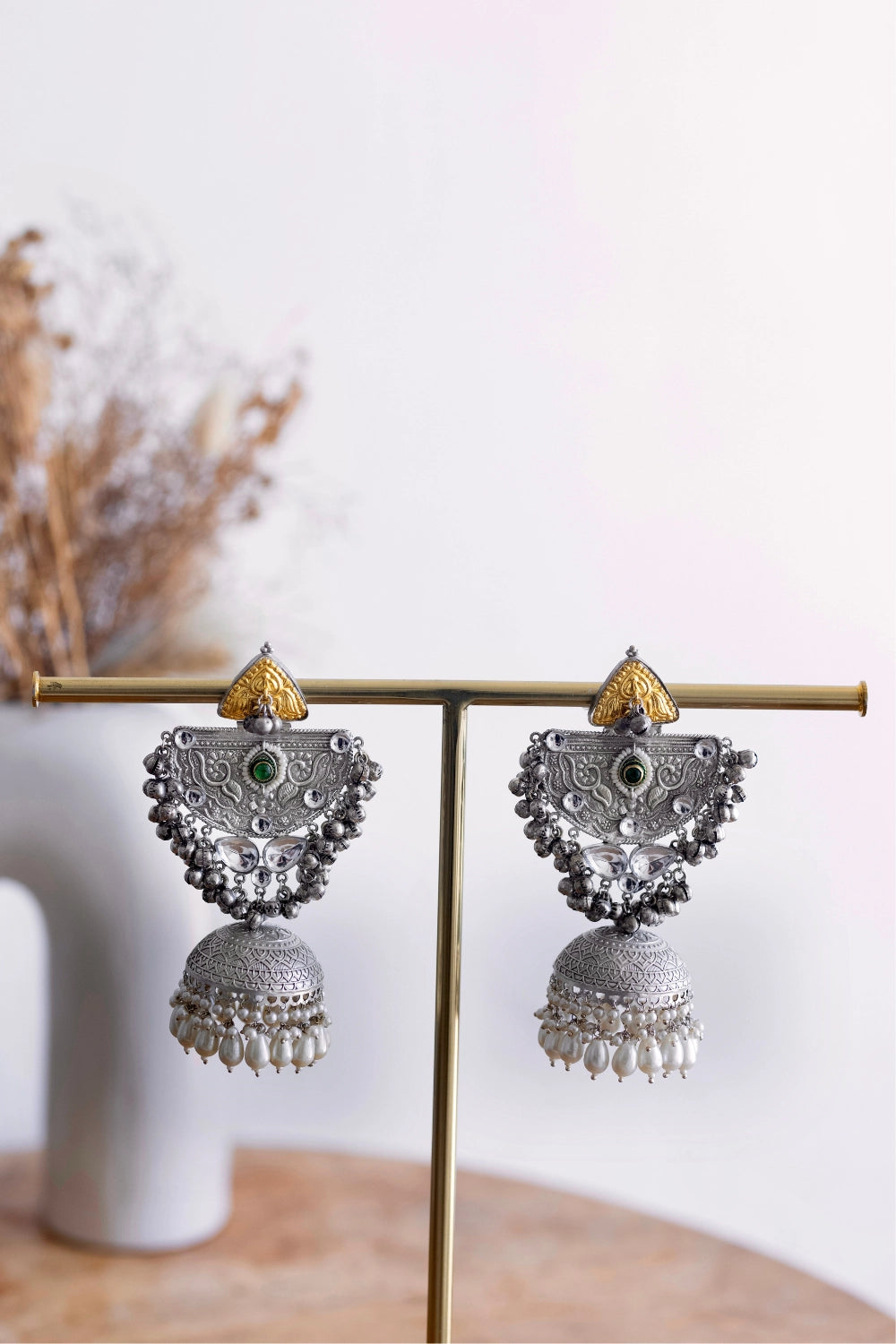 Antique Oxidised Jhumkas