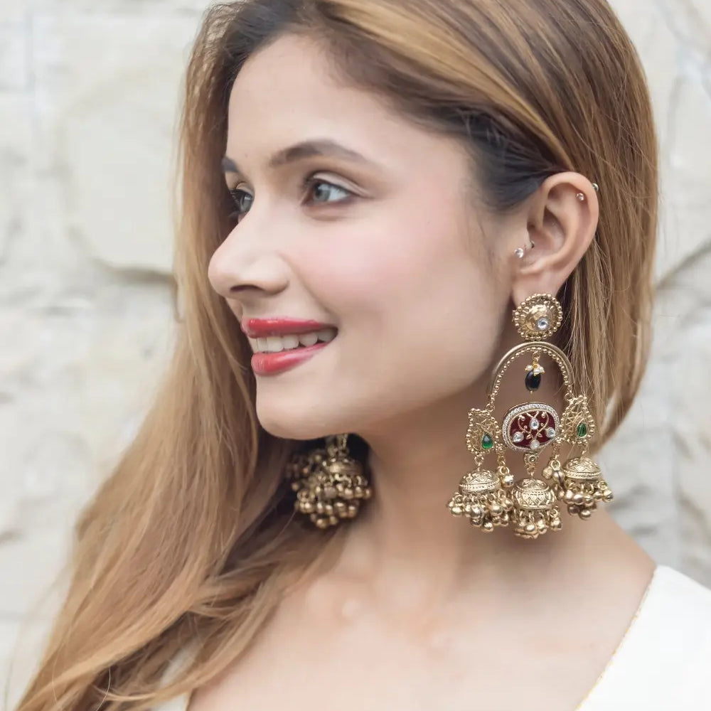 Antique Golden Jhumkas