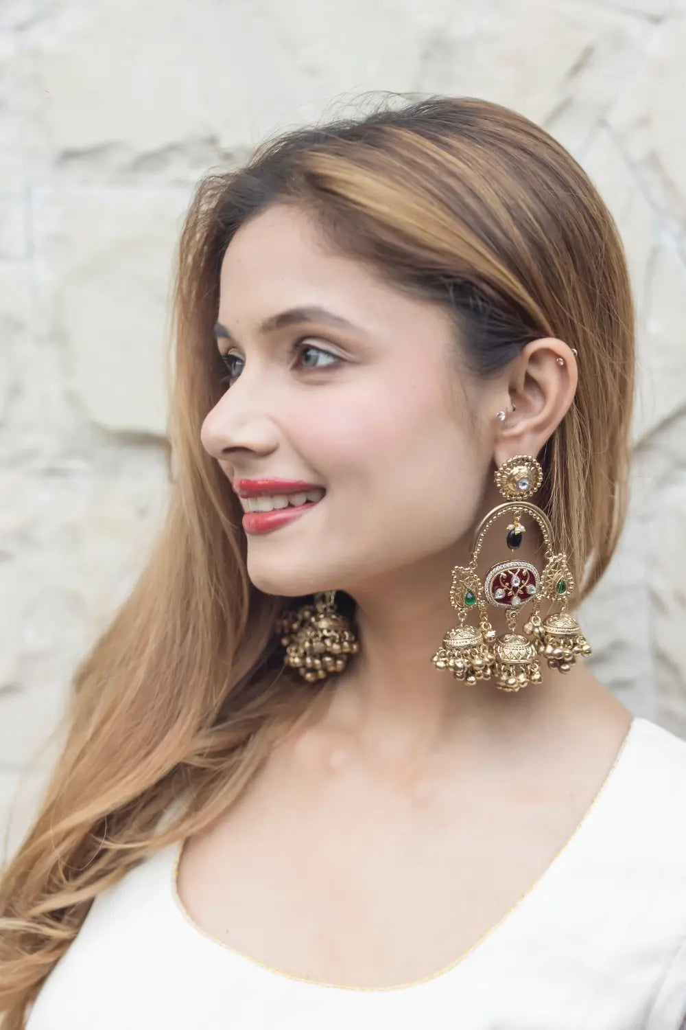 Antique Golden Jhumkas