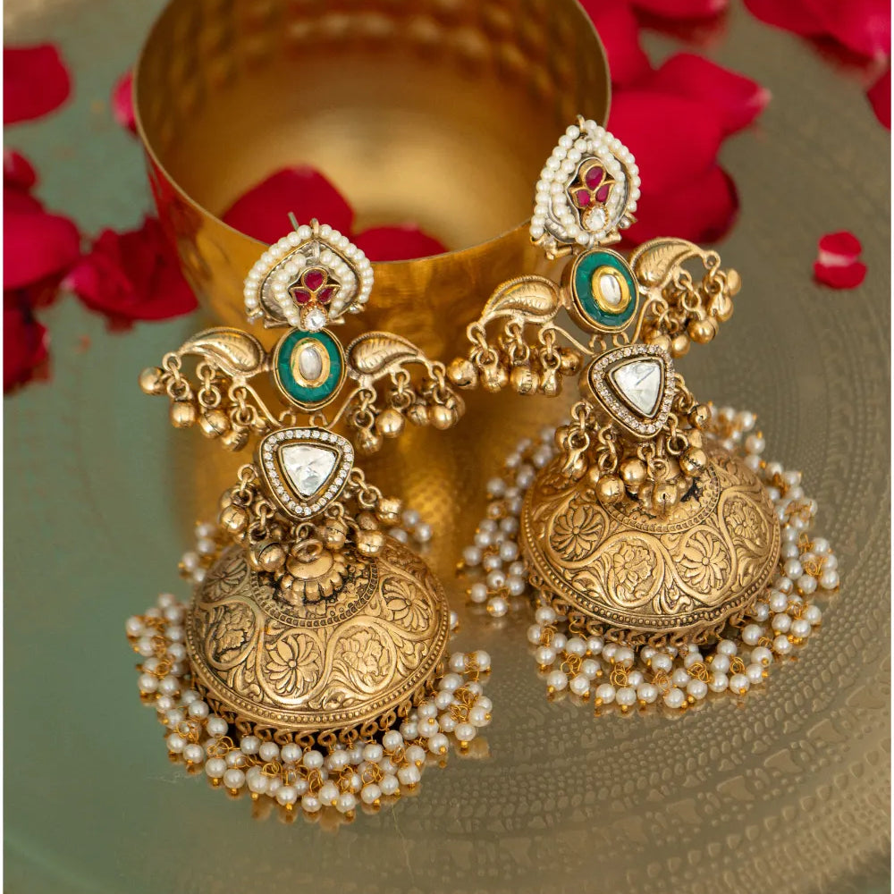 
                      
                        Traditional Temple Jhumkas
                      
                    