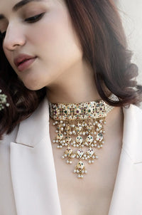 Jadau Statement Choker Necklace Set