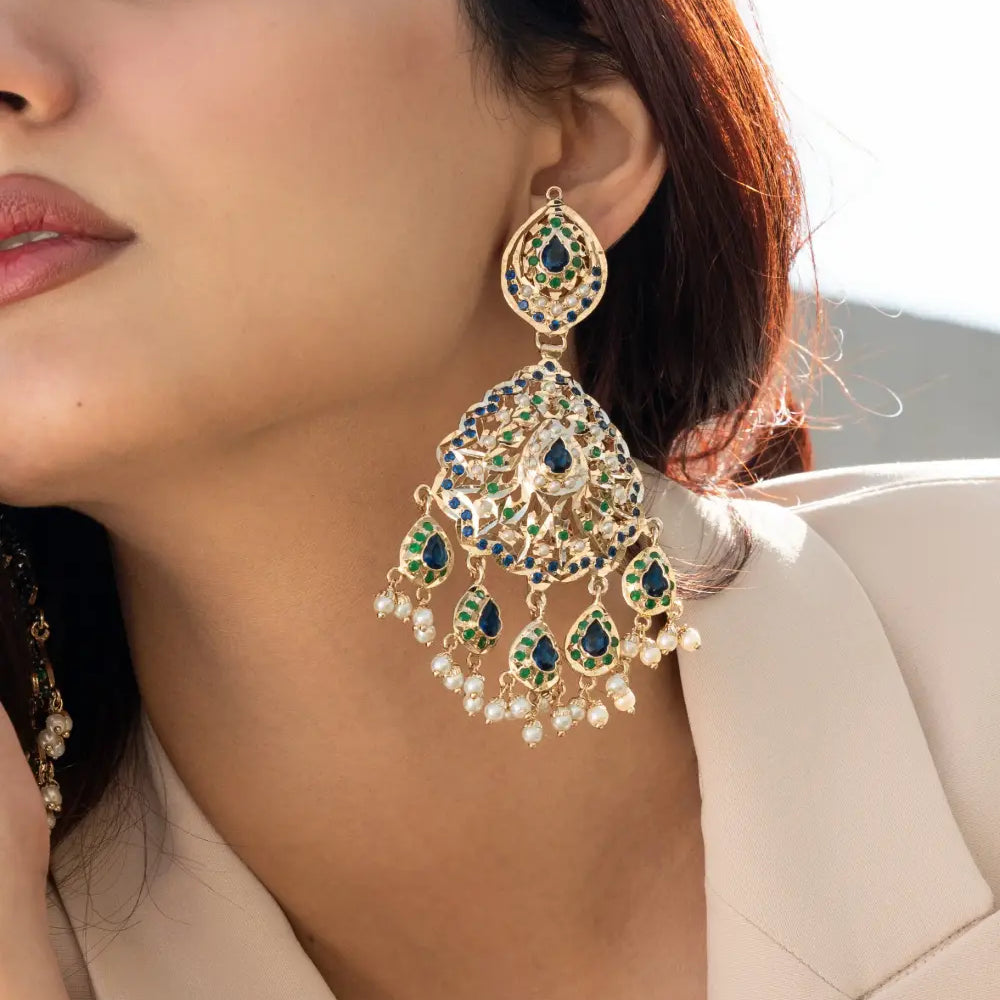 
                      
                        Jadau Statement Earrings
                      
                    