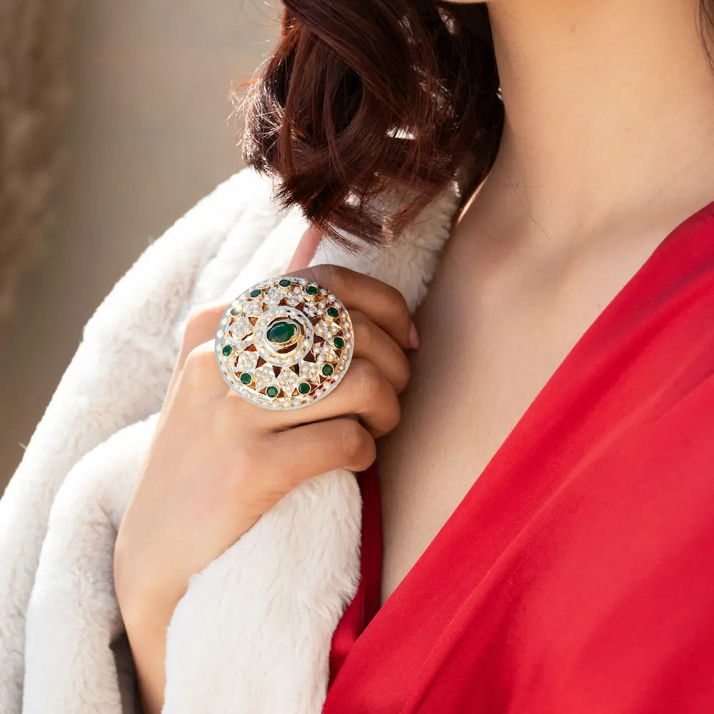
                      
                        Jadau Statement Ring
                      
                    