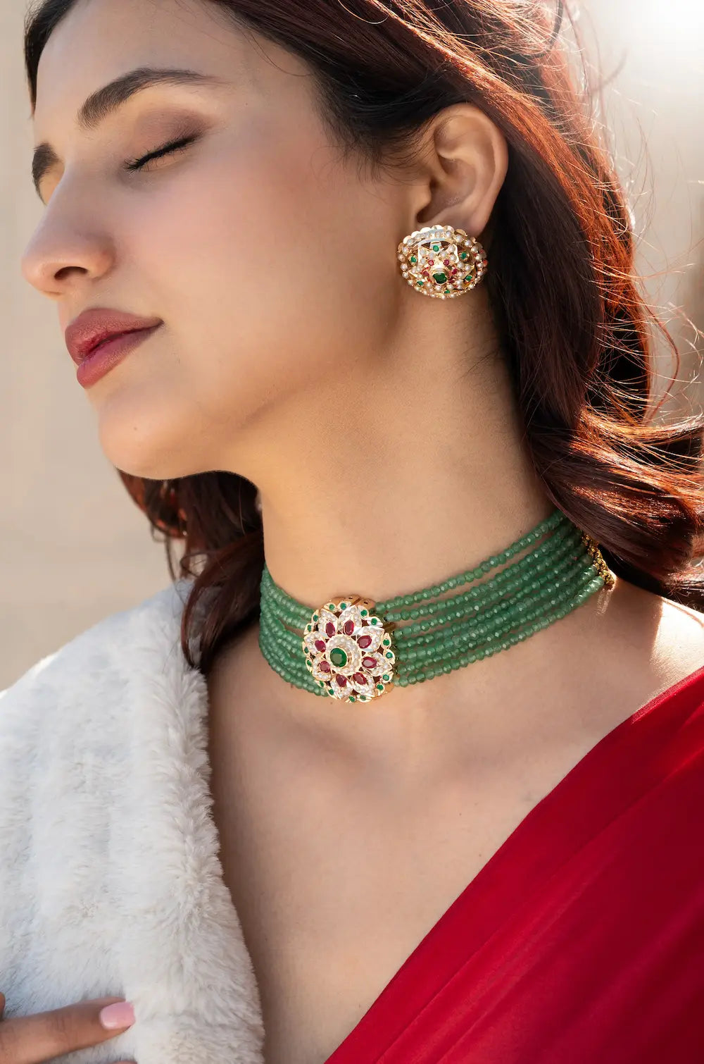 Green Jadau Choker