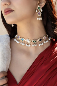 Navratan Jadau Necklace Set