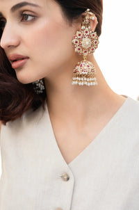 Jadau Jhumka Statement Earrings