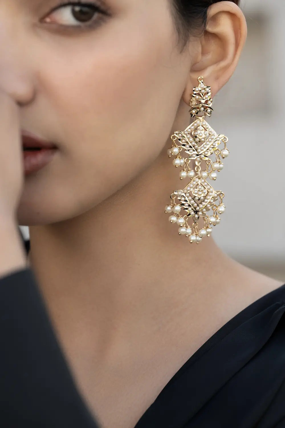 Pearl Jadau Earrings