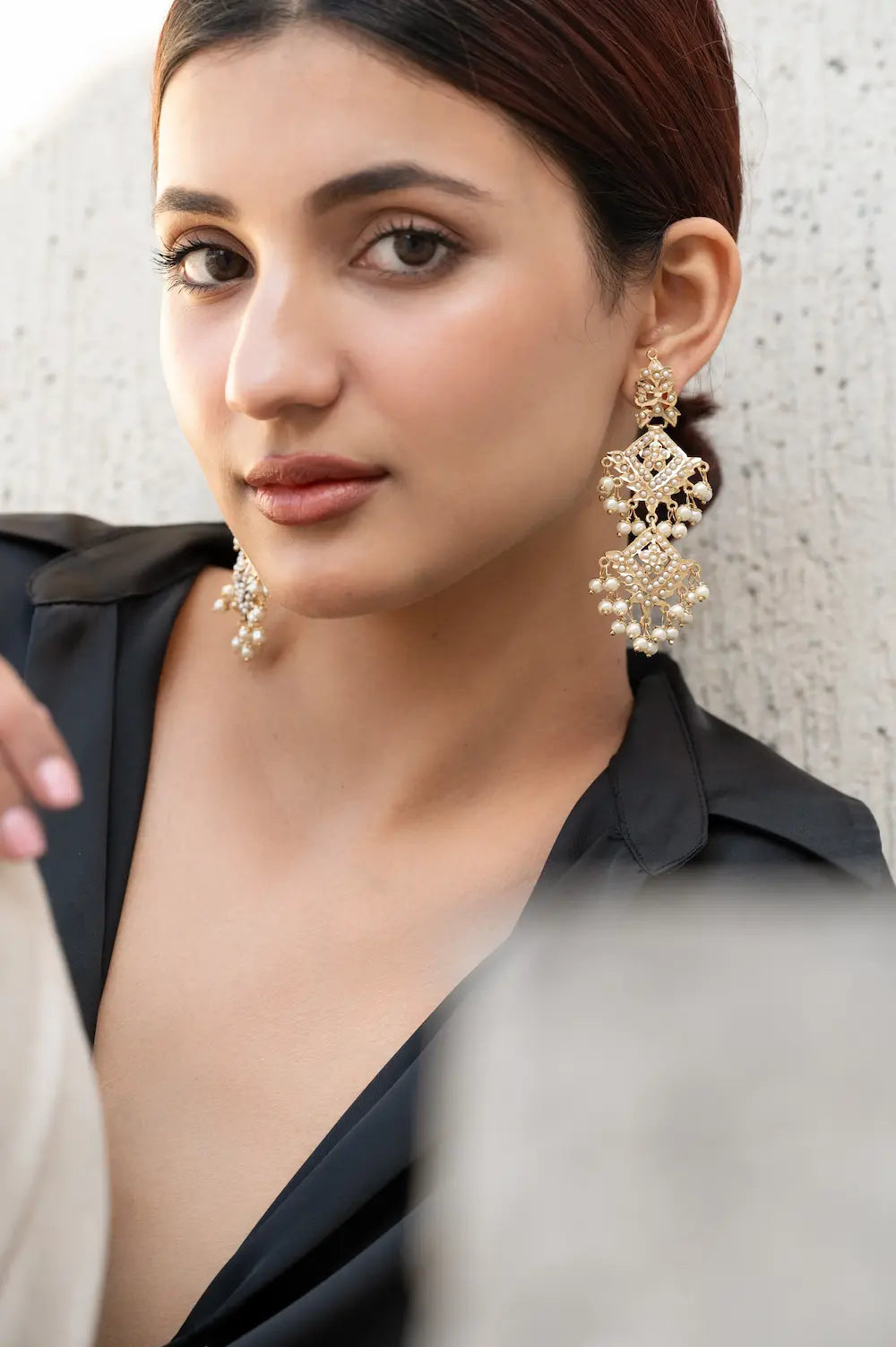 Pearl Jadau Earrings