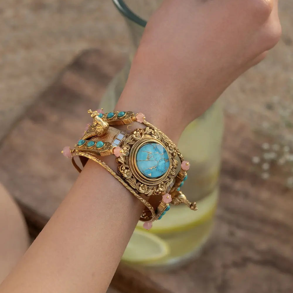 
                      
                        Firoza Peacock Oxidised Bracelet
                      
                    