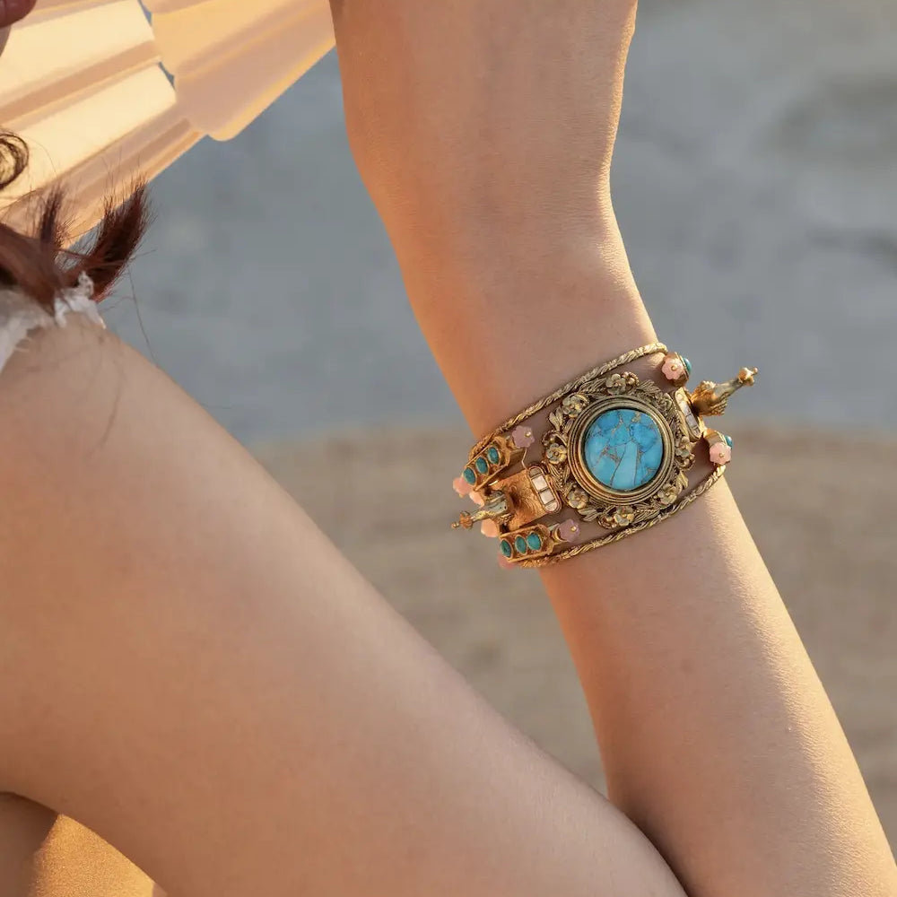 
                      
                        Firoza Peacock Oxidised Bracelet
                      
                    