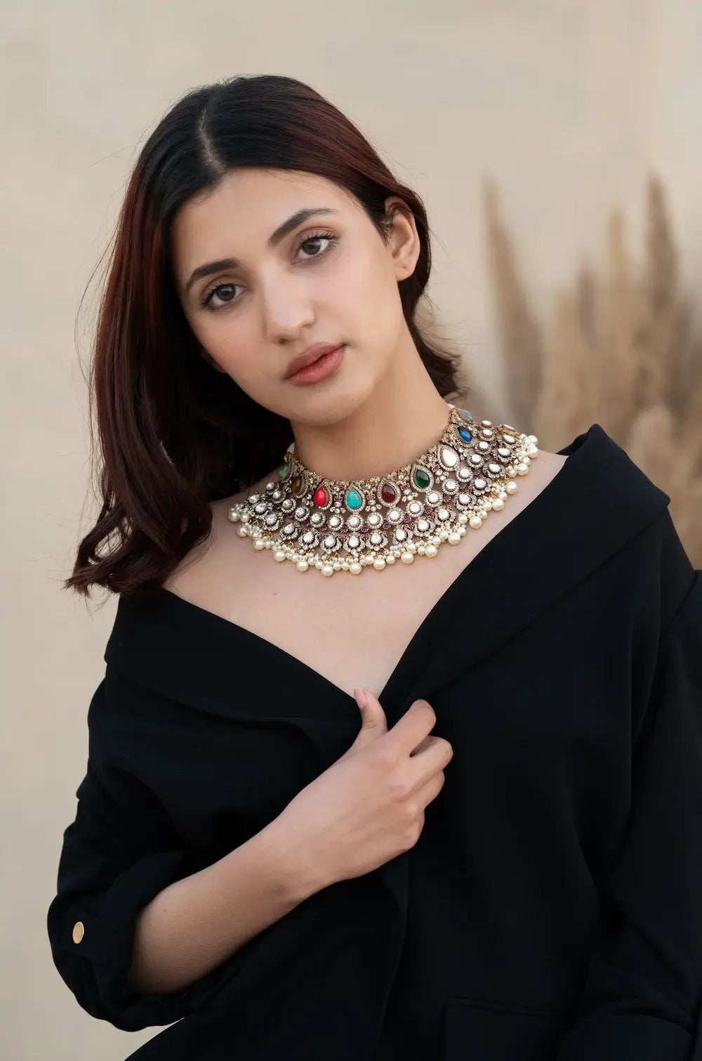 Victorian Navratan Necklace Set