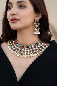 Victorian Navratan Necklace Set