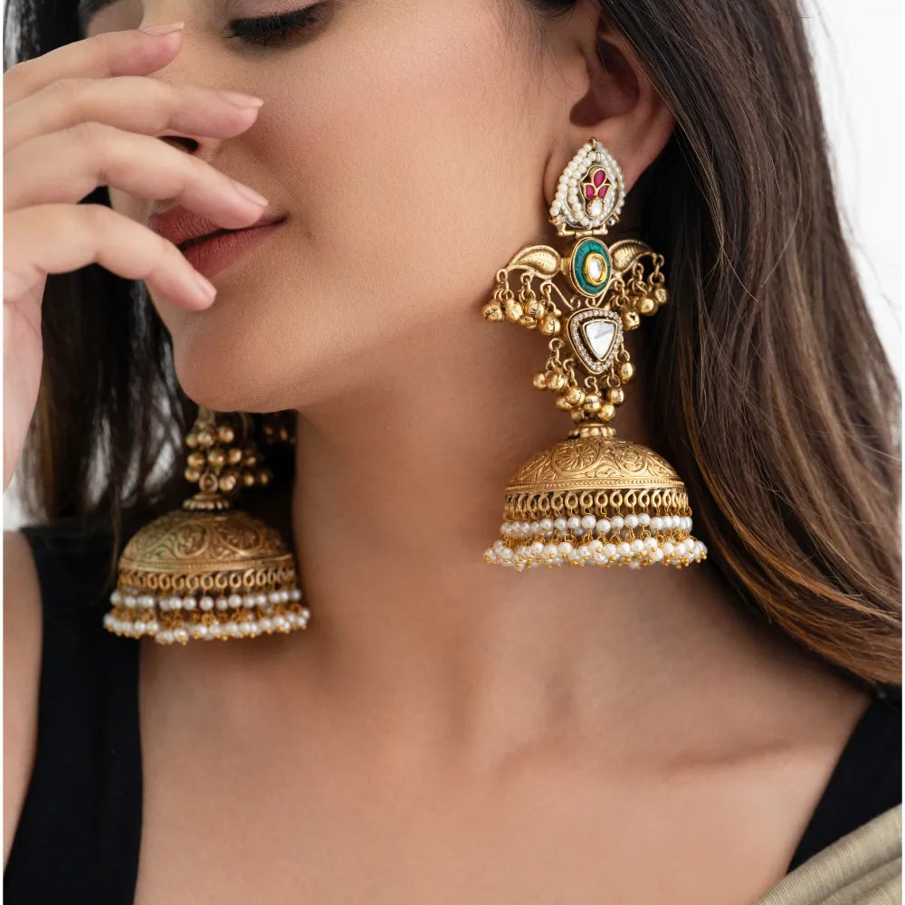 
                      
                        Traditional Temple Jhumkas
                      
                    