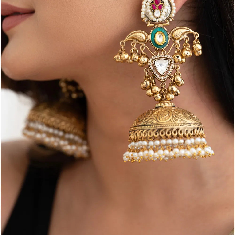 
                      
                        Traditional Temple Jhumkas
                      
                    