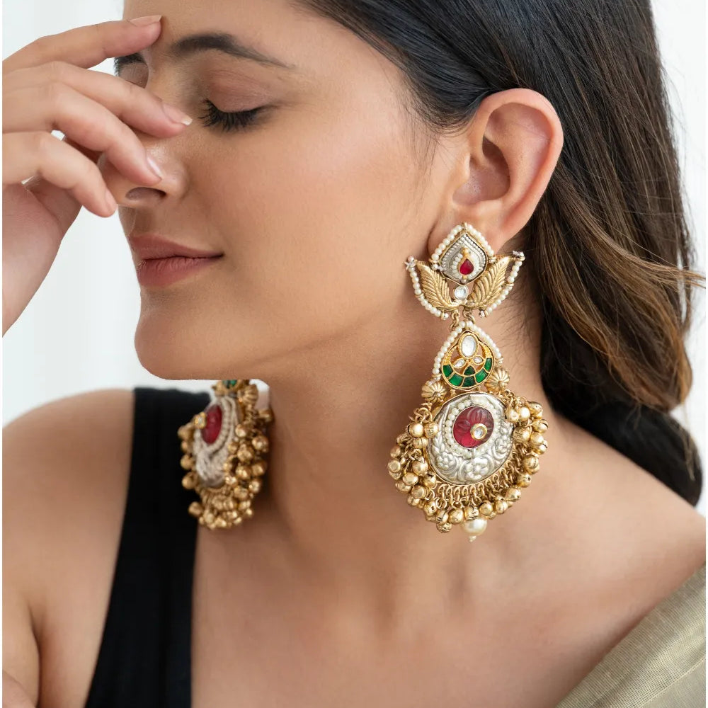
                      
                        Temple Ghungroo Jhumkas
                      
                    