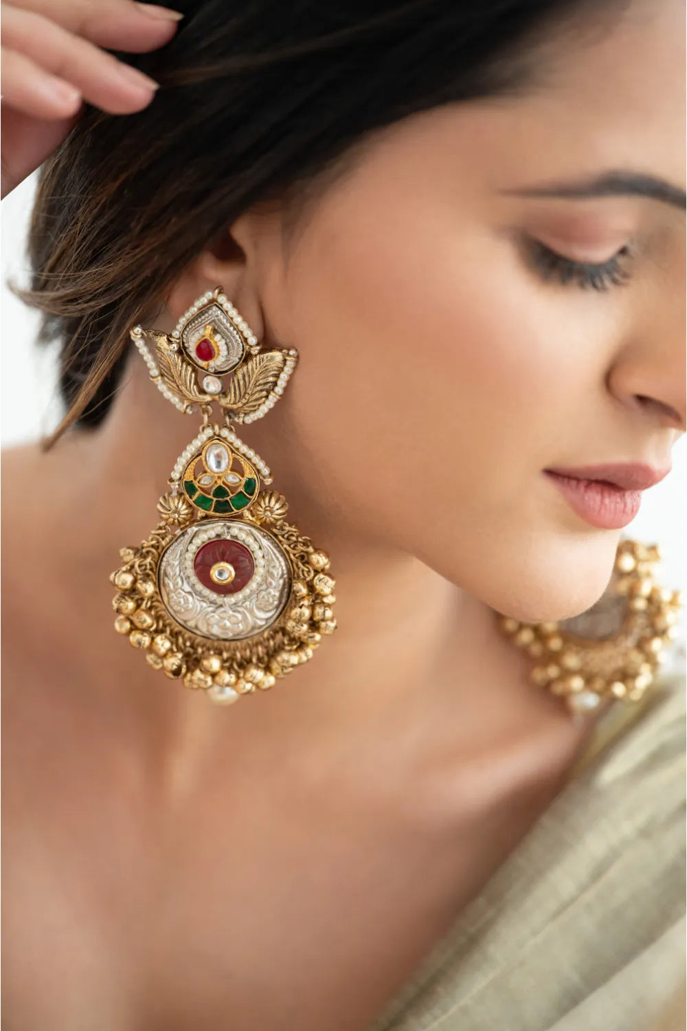 Temple Ghungroo Jhumkas
