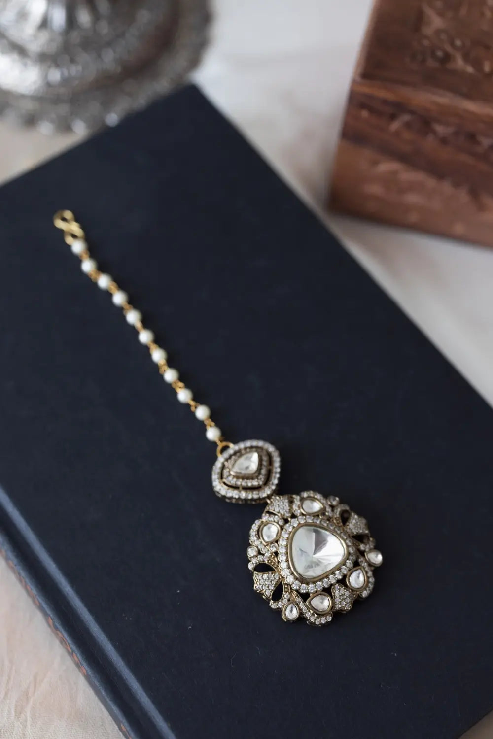 Moissanite Polki Victorian Manng Tikka