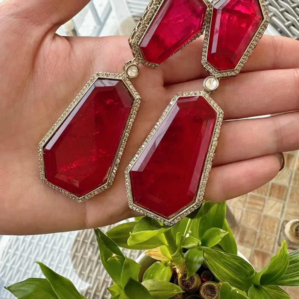 
                      
                        Glamorous Crimson Red Drops
                      
                    