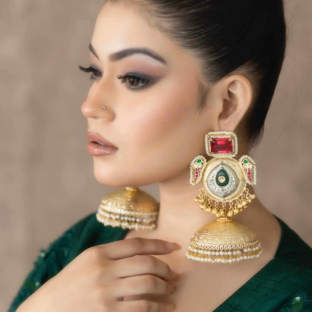 
                      
                        Antique Ruby Jhumkas
                      
                    