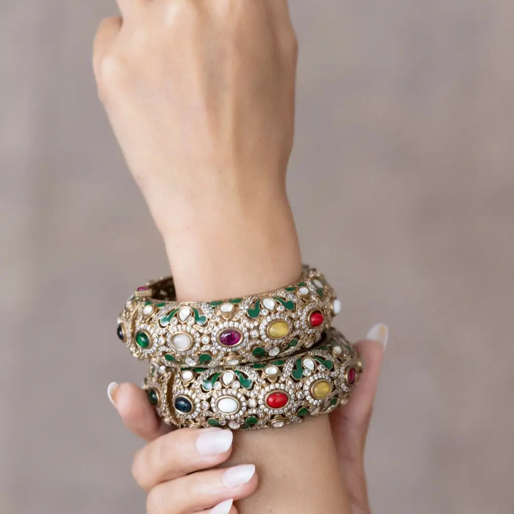 
                      
                        Navratan Bangles- set of 2
                      
                    