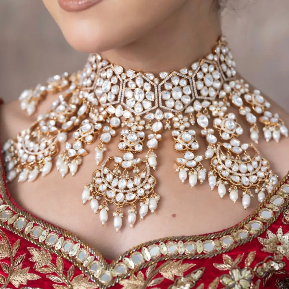 Polki Choker Necklace Set
