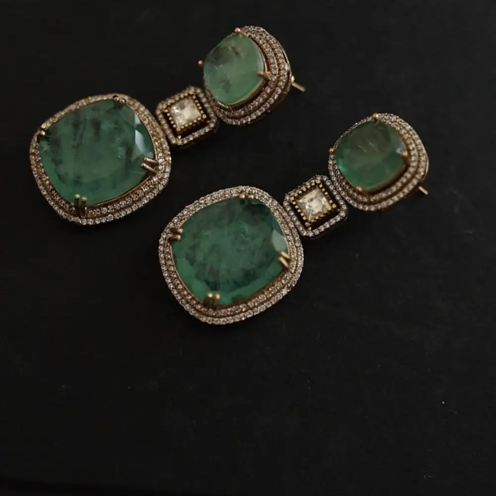 
                      
                        Mint Polki Drop Earrings
                      
                    