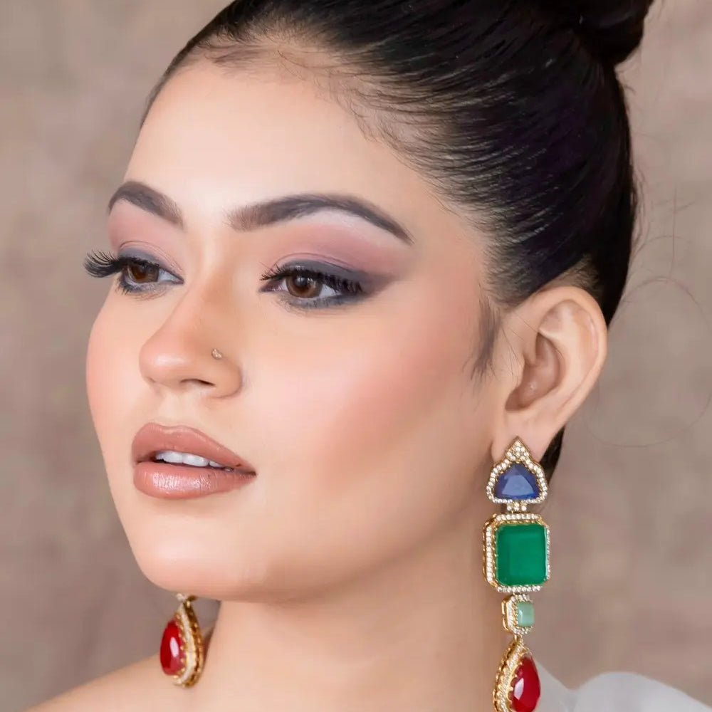 Multicoloured Layered Earrings