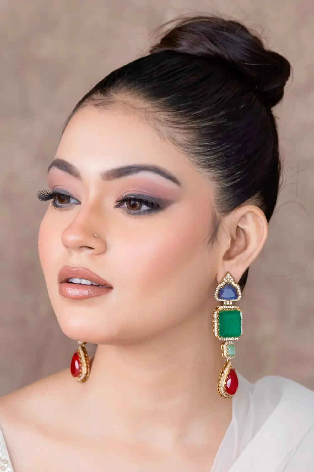 Multicoloured Layered Earrings