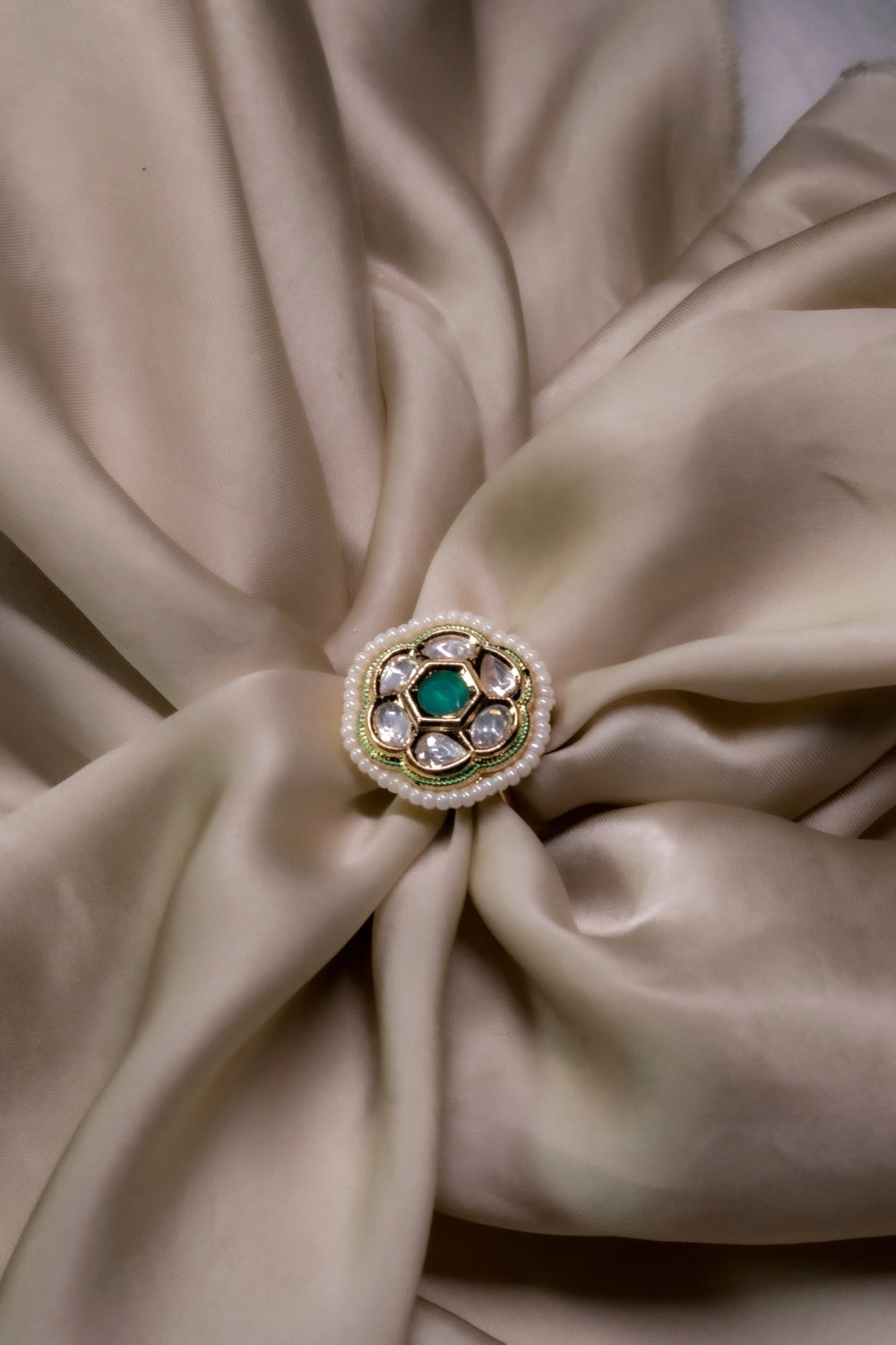 Kundan Floral Ring