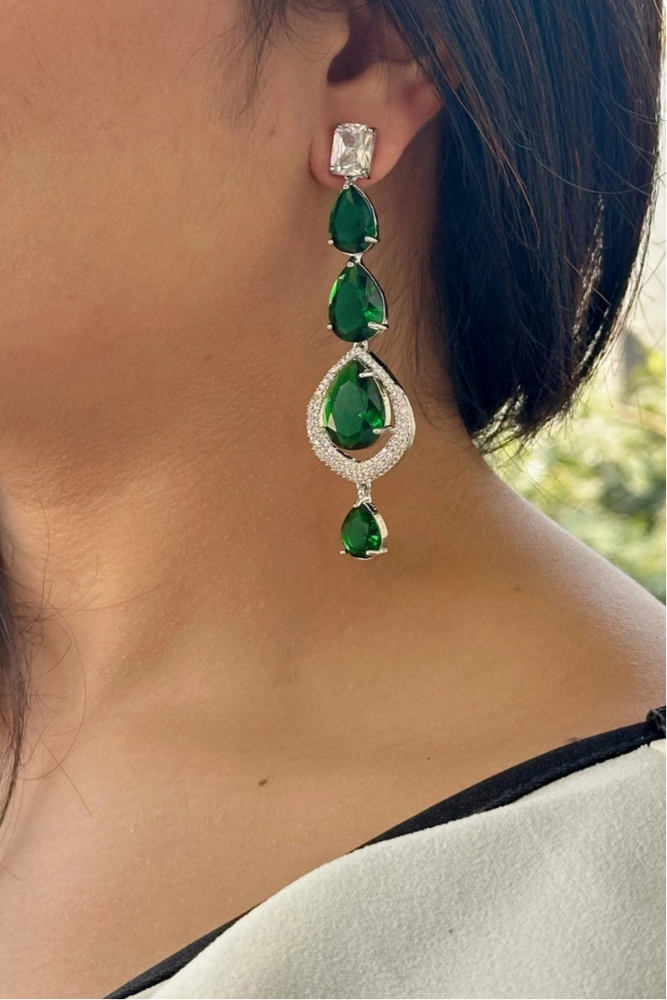 Emerald Green Swarovski Dangler - Sultana