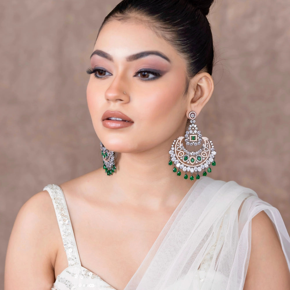 
                      
                        Emerald Green Swarovski Earrings - Sultana
                      
                    
