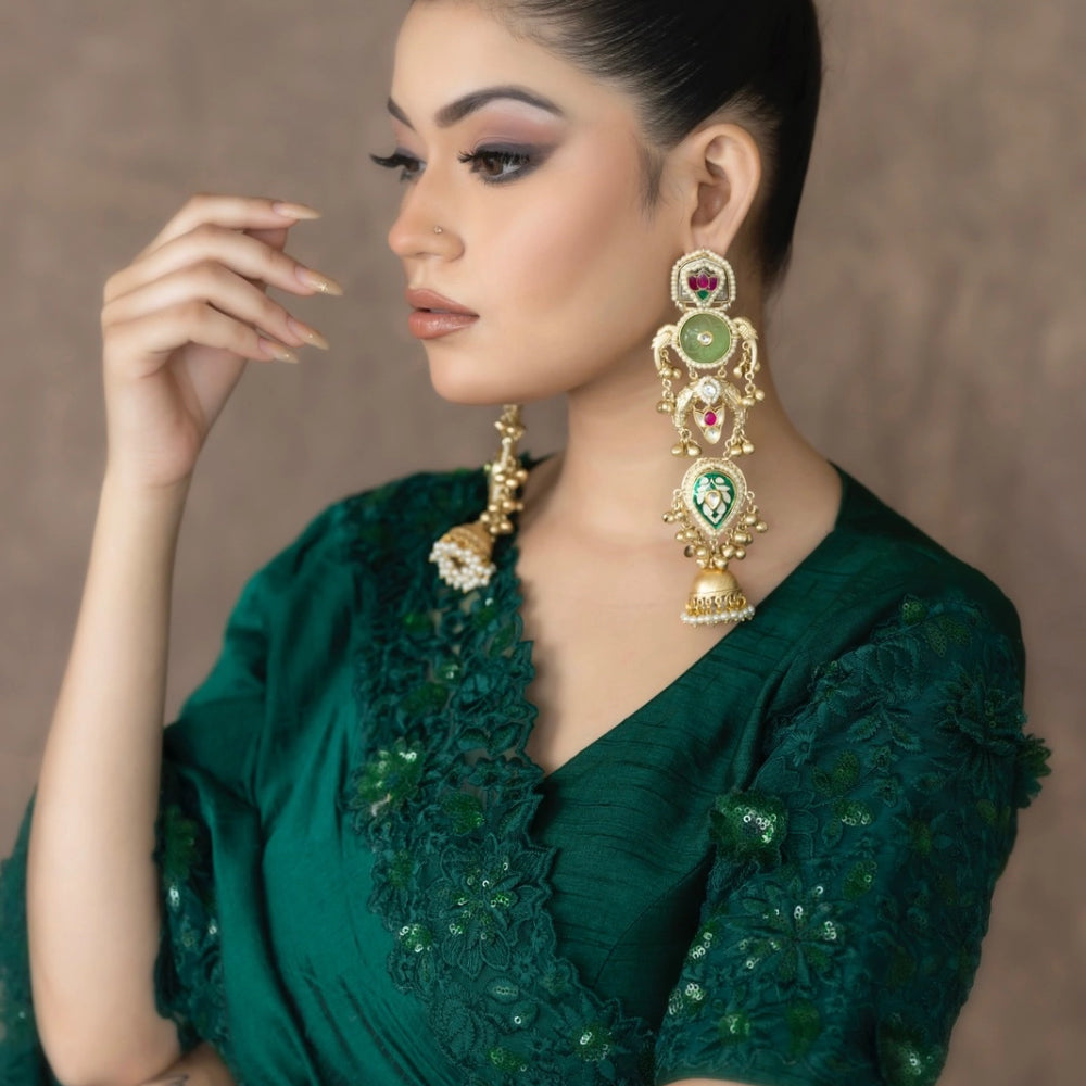 
                      
                        Antique Long Pastel Jhumkas - Sultana
                      
                    