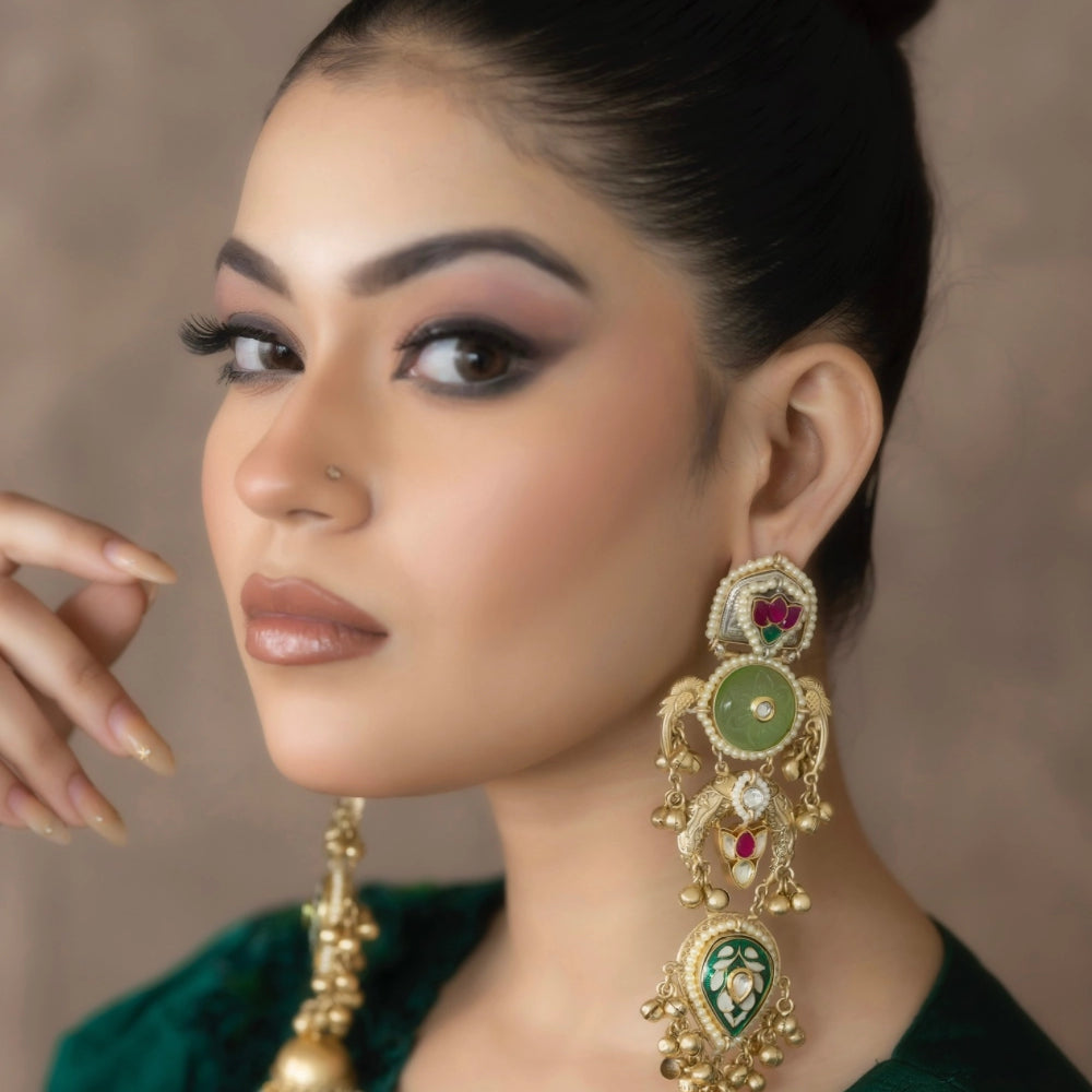 
                      
                        Antique Long Pastel Jhumkas - Sultana
                      
                    
