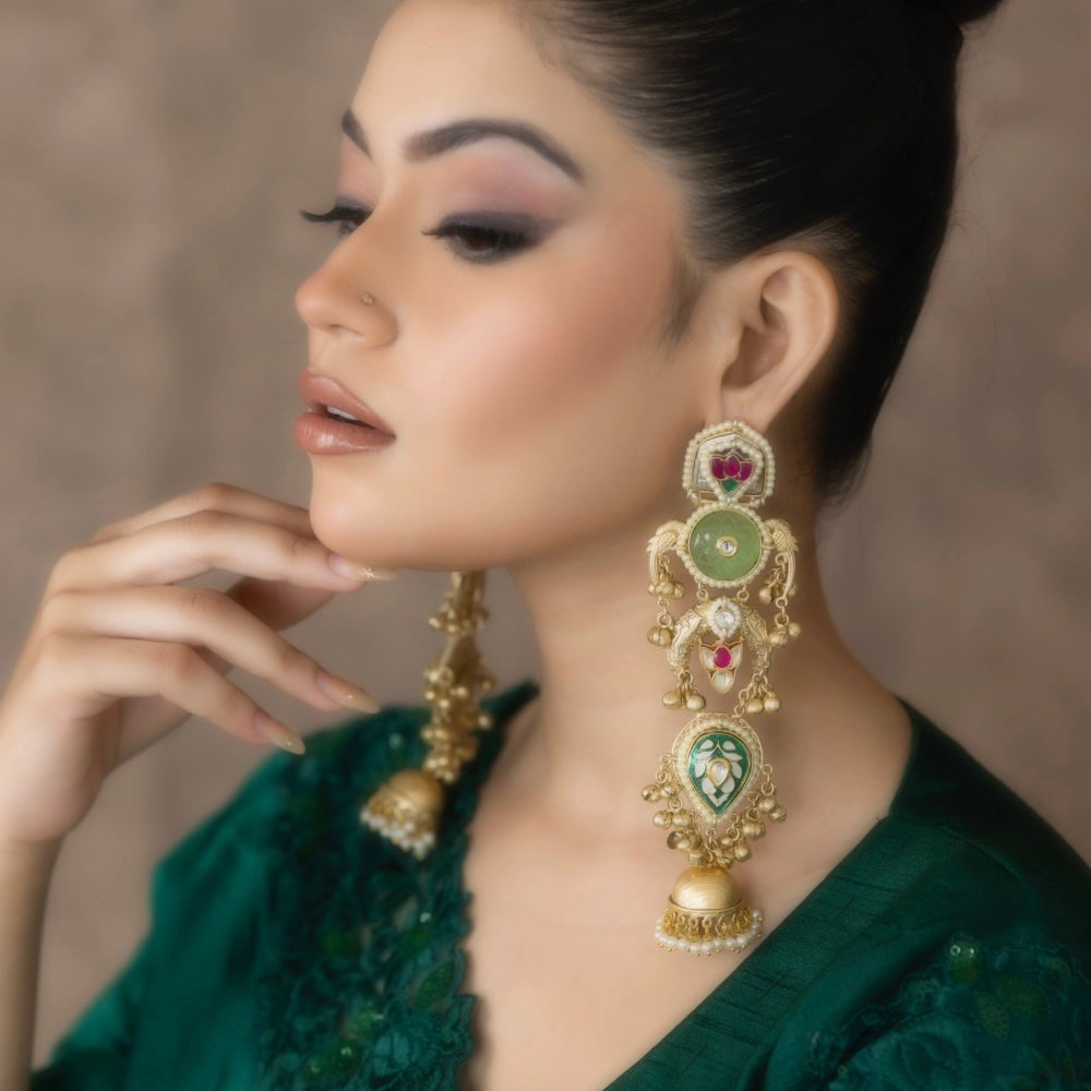 
                      
                        Antique Long Pastel Jhumkas - Sultana
                      
                    