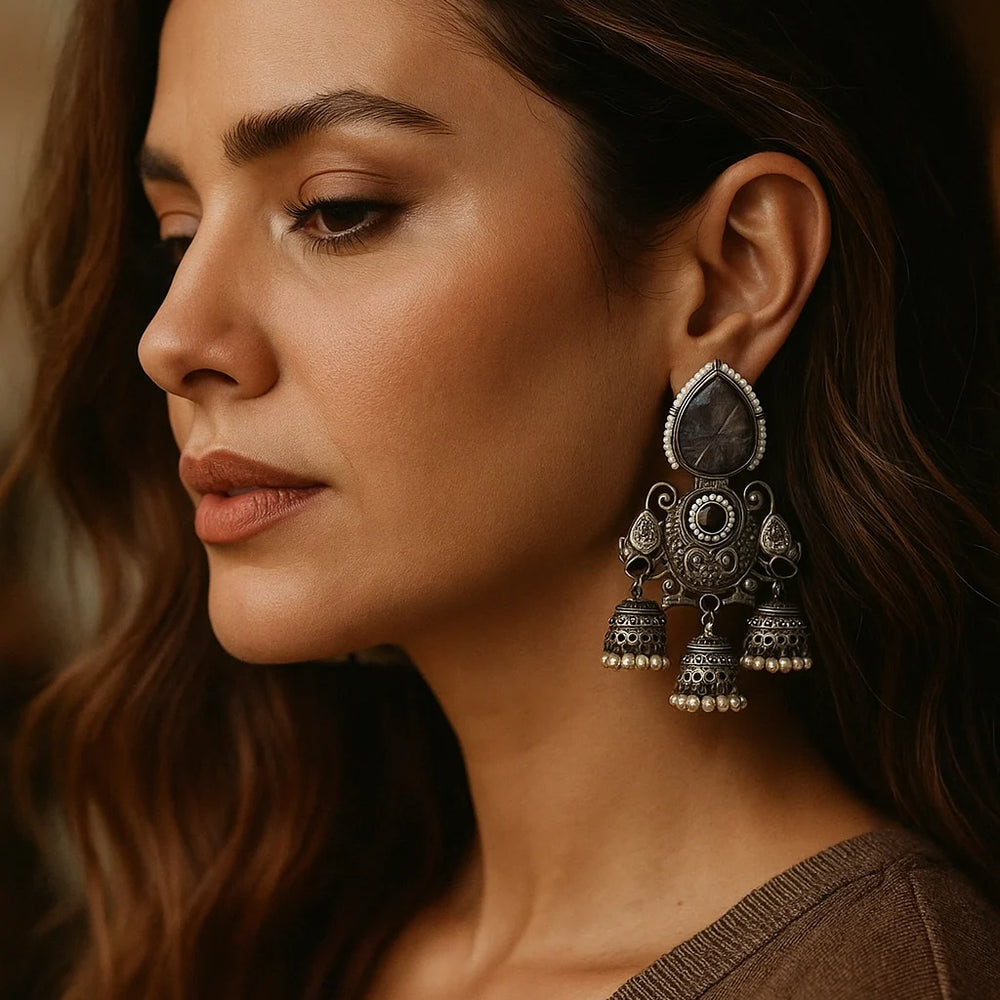 Oxidised Jhumkas