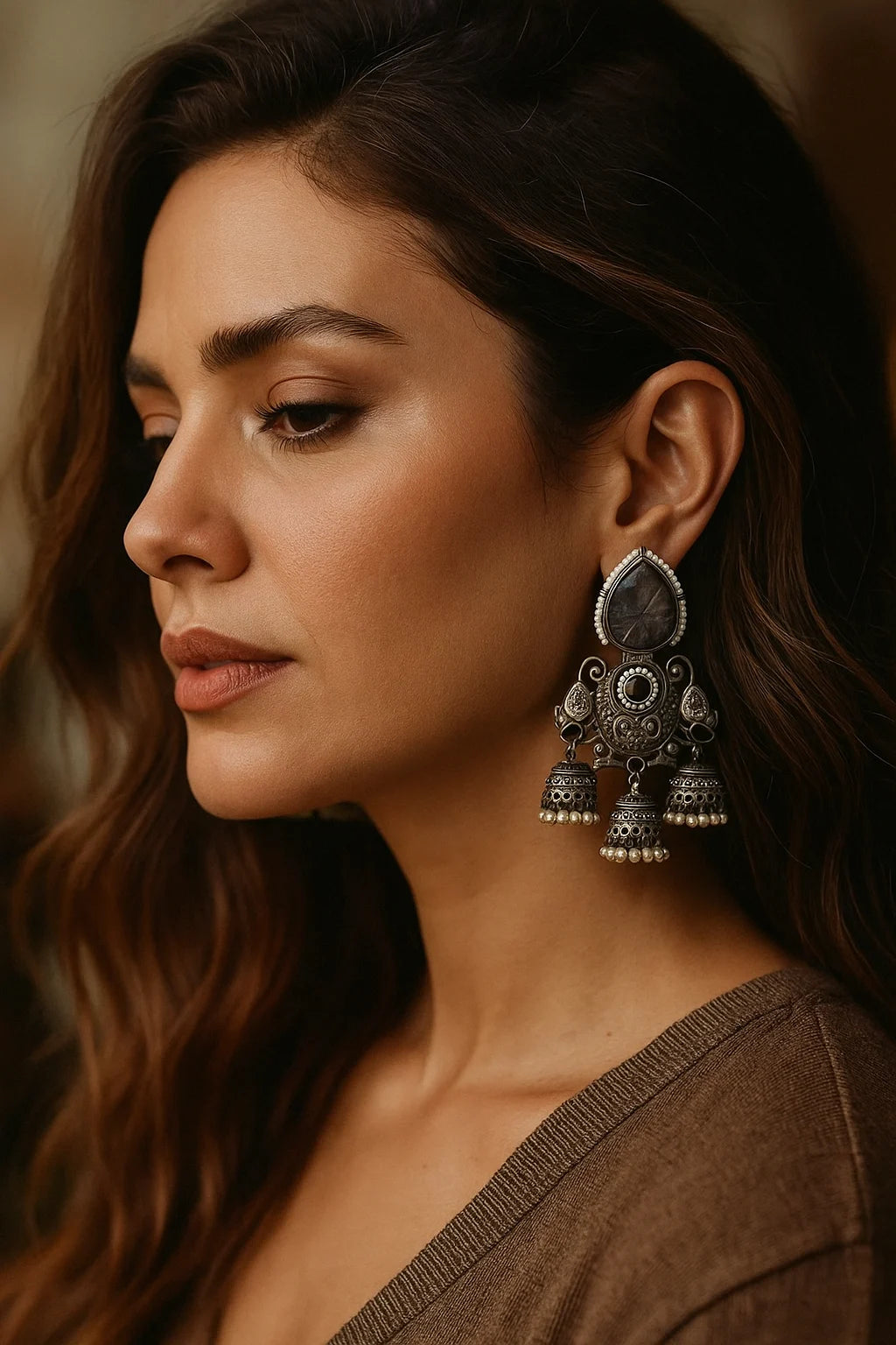 Oxidised Jhumkas