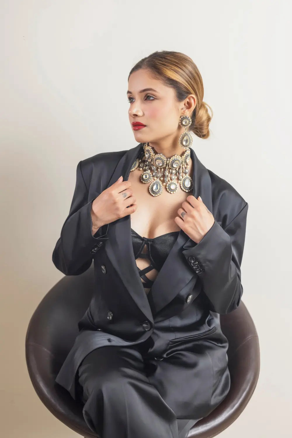Moissanite Choker Necklace Set
