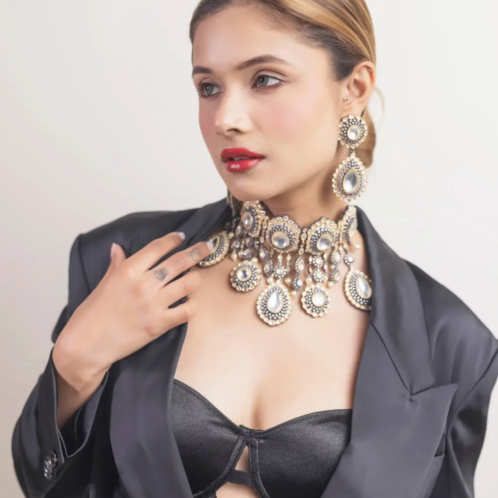 
                      
                        Moissanite Choker Necklace Set
                      
                    